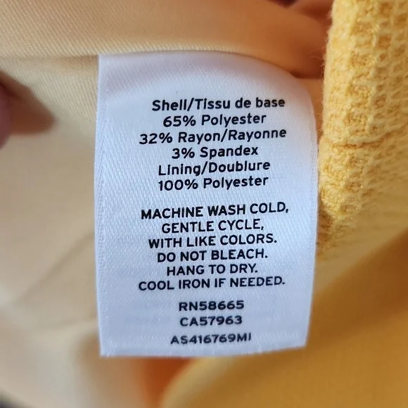 Nordstrom 1901 Yellow Rod Double Button Front Mini Skirt Size 2 - Picture 9 of 9